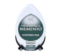 Tsukineko Memento Dew Drop Ink Pads for Stamping - Green, Northern Pine - Small - Translucent - Waterproof, Archival - Embossing