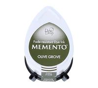 Tsukineko Memento Dew Drop Ink Pads for Stamping - Green, Olive Grove - Small - Translucent - Waterproof, Archival - Embossing