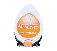 Tsukineko Memento Dew Drop Ink Pads for Stamping - Orange, Peanut Brittle - Small - Translucent - Waterproof, Archival - Embossing