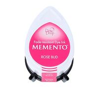 Tsukineko Memento Dew Drop Ink Pads for Stamping - Pink, Rose Bud - Small - Translucent - Waterproof, Archival - Embossing
