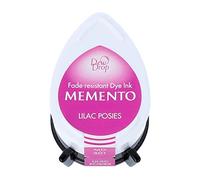Tsukineko Memento Dew Drop Ink Pads for Stamping - Purple, Lilac Posies - Small - Translucent - Waterproof, Archival - Embossing