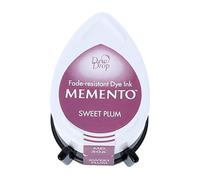 Tsukineko Memento Dew Drop Ink Pads for Stamping - Purple, Sweet Plum - Small - Translucent - Waterproof, Archival - Embossing