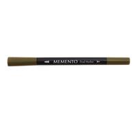 Tsukineko Memento Dual Tip Art Markers Green, Olive Grove, Vibrant Colouring Pen for Artists, Archival, Water-resistant, for Stamping, Calligraphy, Water Colouring, Embossing, and Mixed Media