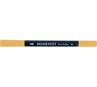 Tsukineko Memento Dual Tip Art Markers Orange, Peanut Brittle, Vibrant Colouring Pen for Artists, Archival, Water-resistant, for Stamping, Calligraphy, Water Colouring, Embossing, and Mixed Media