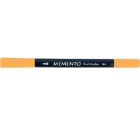 Tsukineko Memento Dual Tip Art Markers Orange, Tangelo, Vibrant Colouring Pen for Artists, Archival, Water-resistant, for Stamping, Calligraphy, Water Colouring, Embossing, and Mixed Media
