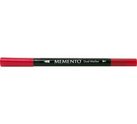 Tsukineko Memento Dual Tip Art Markers Red, Lady Bug, Vibrant Colouring Pen for Artists, Archival, Water-resistant, for Stamping, Calligraphy, Water Colouring, Embossing, and Mixed Media