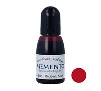 Tsukineko Memento Inker Stamp Pad Ink, 15 ml, Red, Rhubarb Stalk, Accessories Reinker for Memento Ink Pads