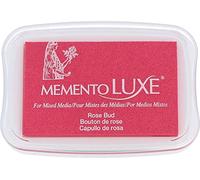 Tsukineko Memento Luxe Ink Stamping-Pink, Rose Bud-Large-Water-Based-Opaque, Archival-Embossing, pad Size: 7,6 x 4,7 cm