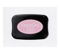 Tsukineko StazOn Ink Pad for Stamping Pink, Cherry Blossom-Large-Opaque-Air Dry, Water-Resistant, Embossing