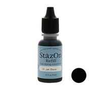 Tsukineko Stazon Ink Refill, Jet Black, Packaging may vary