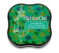 Tsukineko StazOn Midi Emerald City Ink Pad, Synthetic Material, Green, 5.8 x 5.8 x 2.1 cm