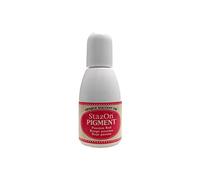 Tsukineko StazOn Pigment Inker Stamp Pad Ink, 15 ml, Red, Passion Red, Accessories Reinker for StazOn Pigment Ink Pads