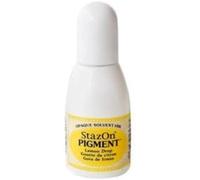 Tsukineko StazOn Pigment Inker Stamp Pad Ink, 15 ml, Yellow, Remon Drop, Accessories Reinker for StazOn Pigment Ink Pads