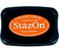 Tsukineko StazOn Stamp Pad, Orange/ Brown