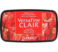 Tsukineko Tulip Versafine Clair Ink Pad, Synthetic Material, Red, 5.6 x 9.7 x 2.3 cm