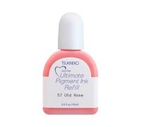 Tsukineko Ultimate Pigment Inker Stamp Ink-15 ml-Pink, Old Rose-Accessories Reinker for VersaColor Ink Pads, 15ml