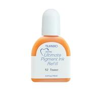 Tsukineko Ultimate Pigment-Inker Stamp Ink-15 ml-Topaz (Orange) -Accessories Reinker for VersaColor Ink Pads, 15ml