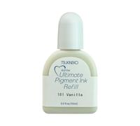 Tsukineko Ultimate Pigment-Inker Stamp Ink-15 ml-Vanilla (Beige) -Accessories Reinker for VersaColor Ink Pads, 0