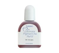 Tsukineko Ultimate Pigment Inker Stamp Pad Ink, 15 ml, Brown, Brown, Accessories Reinker for VersaColor Ink Pads
