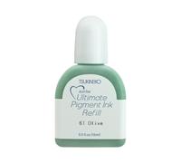 Tsukineko Ultimate Pigment Inker Stamp Pad Ink, 15 ml, Green, Olive, Accessories Reinker for VersaColor Ink Pads