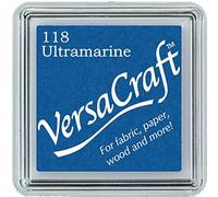 Tsukineko Ultramarine Versacraft Ink Pad, Blue, Small,3.4 x 3.4 x 2 cm