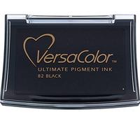 Tsukineko VC082 Versacolor Ink Pad, Black, 4 x 4 cm