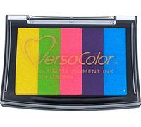 Tsukineko Versacolor 5 Colour Pigment Ink Pad - Lollipop, Multiple Colours