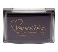 Tsukineko VersaColor Ink Pad for Stamping, Purple, Grape, Large, Water-based, Opaque, Archival, Waterproof, Embossing