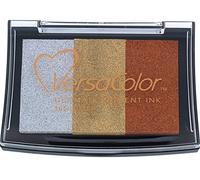 Tsukineko Versacolor Luster 3-Colour Ink Pad, Silver