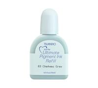 Tsukineko VersaColor Ultimate Pigment - Inker Stamp Pad Ink - 15 ml - Chateau Gray (Grey) - Accessories Reinker for VersaColor Ink Pads