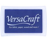 Tsukineko VersaCraft Ink Pad for Stamping - Blue, Ultramarine - Large - Water-Based, Opaque, Archival - Embossing