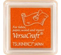 Tsukineko VersaCraft Ink Pad for Stamping - Navel Orange - 0.9 x 0.9 - Water-based, Opaque & Archival - Embossing
