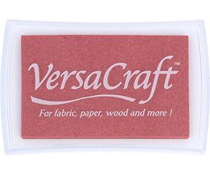 Tsukineko VersaCraft Ink Pad for Stamping - Orange, Ash Rose - Large - Water-Based, Opaque, Archival - Embossing