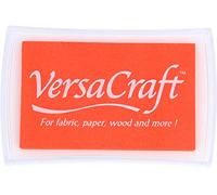 Tsukineko VersaCraft Ink Pad for Stamping - Orange, Tangerine - Large - Water-Based, Opaque, Archival - Embossing