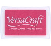 Tsukineko VersaCraft Ink Pad for Stamping - Pink, Cherry Pink - Large - Water-Based, Opaque, Archival - Embossing