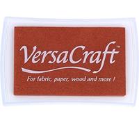 Tsukineko VersaCraft Ink Pad for Stamping - Red, Autumn Leaf - Large - Water-Based, Opaque, Archival - Embossing