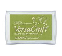 Tsukineko VersaCraft Ink Pad for Stamping - Wasabi (Green) - Large 3 x 1.85 inches - Water-Based, Opaque, Archival - Embossing