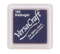 Tsukineko Versacraft Small Cube Fabric Ink Pad-Midnight, Blue, 25 x 25 millimeters