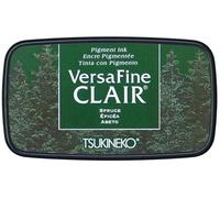 Tsukineko VersaFine Clair Ink Stamping Green, Spruce-Large-Opaque, Waterproof, Archival-Embossing, pad Size: 7.6 x 3.5 cm