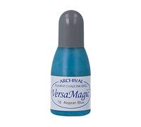 Tsukineko VersaMagic Inker Stamp Pad Ink, 15 ml, Blue, Aegean Blue, Accessories Reinker for VersaMagic Ink Pads
