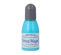 Tsukineko VersaMagic Inker Stamp Pad Ink, 15 ml, Blue, Sea Breeze, Accessories Reinker for VersaMagic Ink Pads