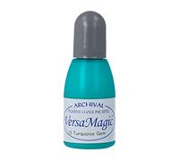 Tsukineko VersaMagic Inker Stamp Pad Ink, 15 ml, Blue, Turquoise, Accessories Reinker for VersaMagic Ink Pads