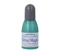 Tsukineko VersaMagic Inker Stamp Pad Ink, 15 ml, Green, Oasis Green, Accessories Reinker for VersaMagic Ink Pads
