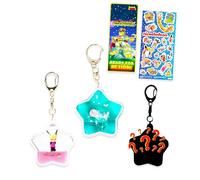 Tsunameez Invader Zim Keychain Set - Bundle with 3 Blind Bags with Mystery Keychain Plus Stickers, More | Invader Zim Blind Bag Party Favors Pack
