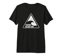 Tsunami Warning Sign Danger Zone Premium T-Shirt