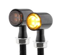TSUNG - Motorcycle Mini LED Turn Signals Micro Turn Signal Small Indicator Front Rear Compatible with Harley Davidson Indian Honda Suzuki Triumph Cafe Racer Bobber Street Bike