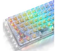 Tsungup Crystal Clear Blue Keycaps - Jelly Custom Key caps Keyboard Keycap | Side Printed, Transparent,ASA Profile, 126 Keys Keycap Set for MX Switches Mechanical