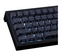 Tsungup Custom Keycaps, PBT Side Printed Keycap Set - Shine Through, 135 Keys, Cherry Profile, Black, Keyboard Keycaps for Cherry MX Switches Mechanical Keyboards