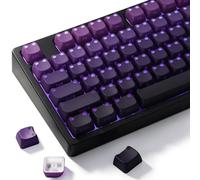 Tsungup Cute Cat Keycaps Shine Through, PBT Material,Deep Purple Gradient Custom Keycap Set,Mao Profile Key caps Keyboard Keycaps Compatible with 60%, 65%, 75%, 96%, Full-Sized Layout