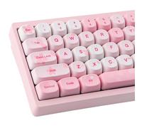 Tsungup MOA Keycaps,129 Keys Pink PBT Custom Cute Sakura Cherry Blossom Keycaps,Dye Sub Key Caps Keyboard Keycap Set for MX Switches Mechanical(only keycaps)